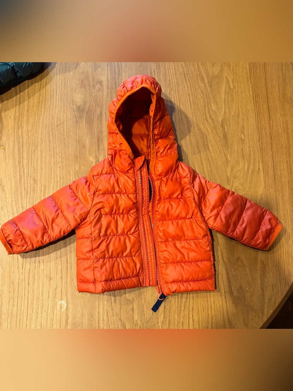 Primary brand Hooded Puffer Jacket - Bright Red/Orange